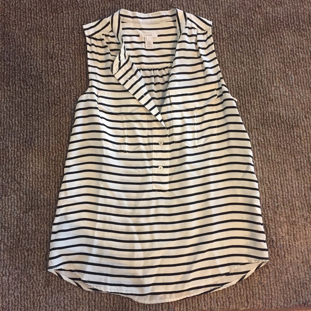 Black and white JCrew blouse
